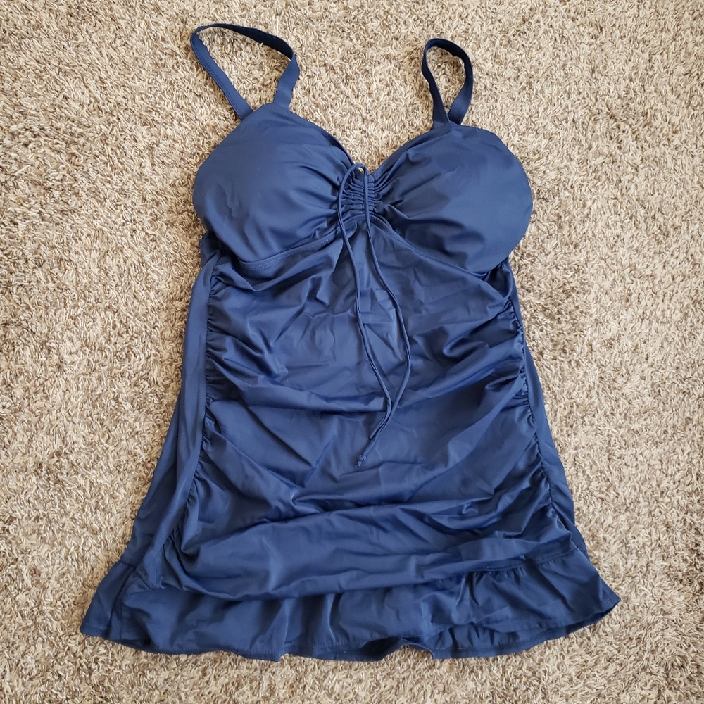 New Ruched swim dress one piece swimsuit
